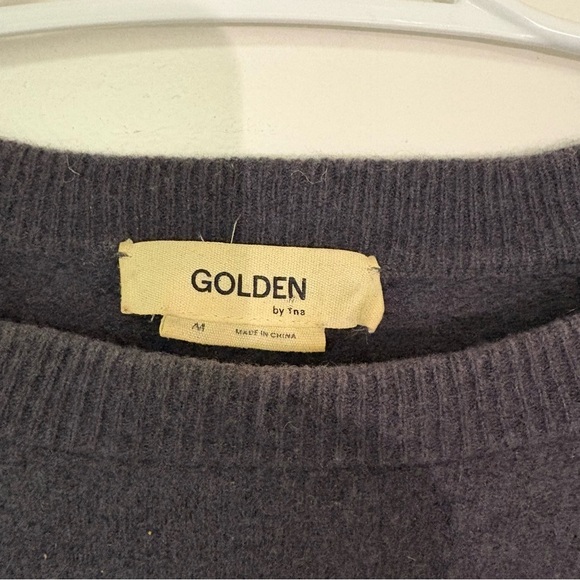 Golden by TNA Women’s Med Grey Cashmere Wool Blend Sweater Pullover Soft Luxury - Picture 2 of 8